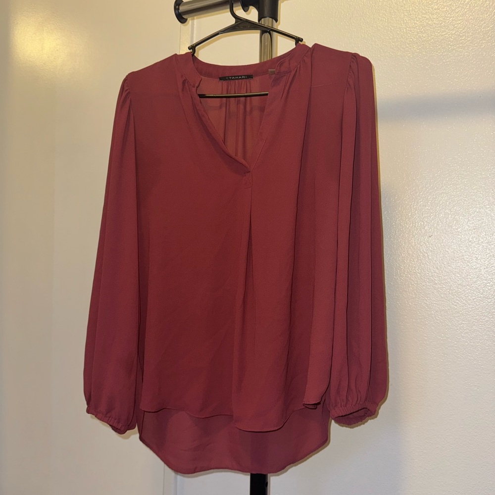 Elegant Burgundy Women's Blouse